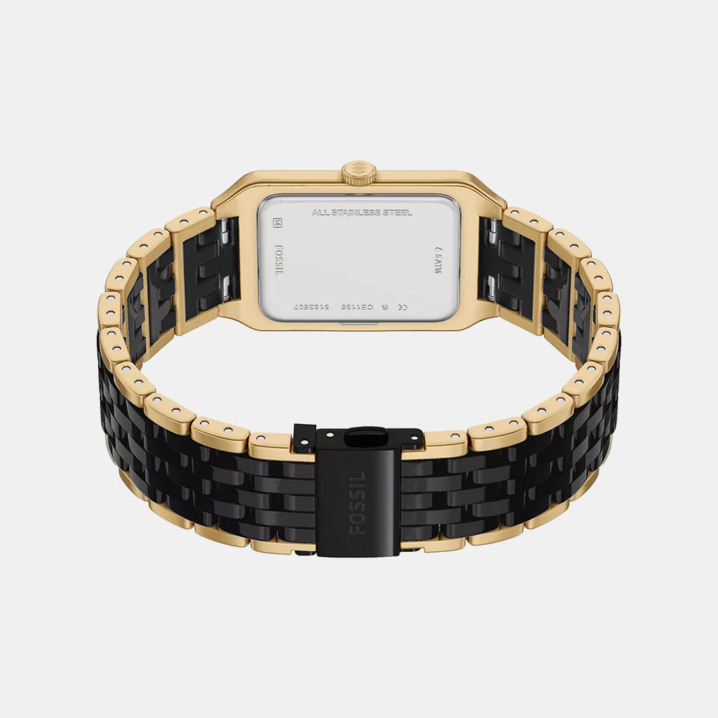 Raquel Women Quartz Black Dial Analog Stainless Steel Watch CE1135