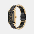Raquel Women Quartz Black Dial Analog Stainless Steel Watch CE1135