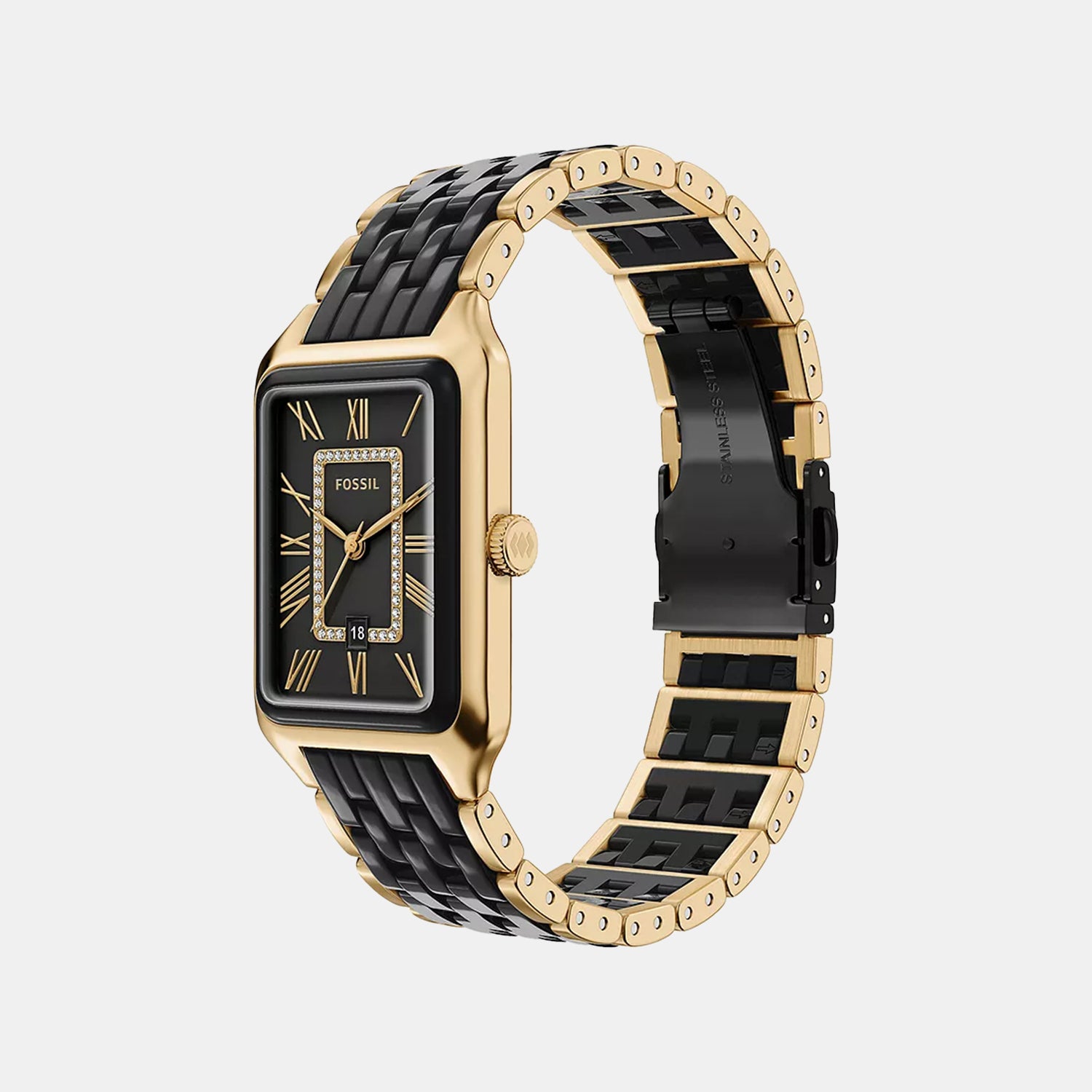 Raquel Women Quartz Black Dial Analog Stainless Steel Watch CE1135