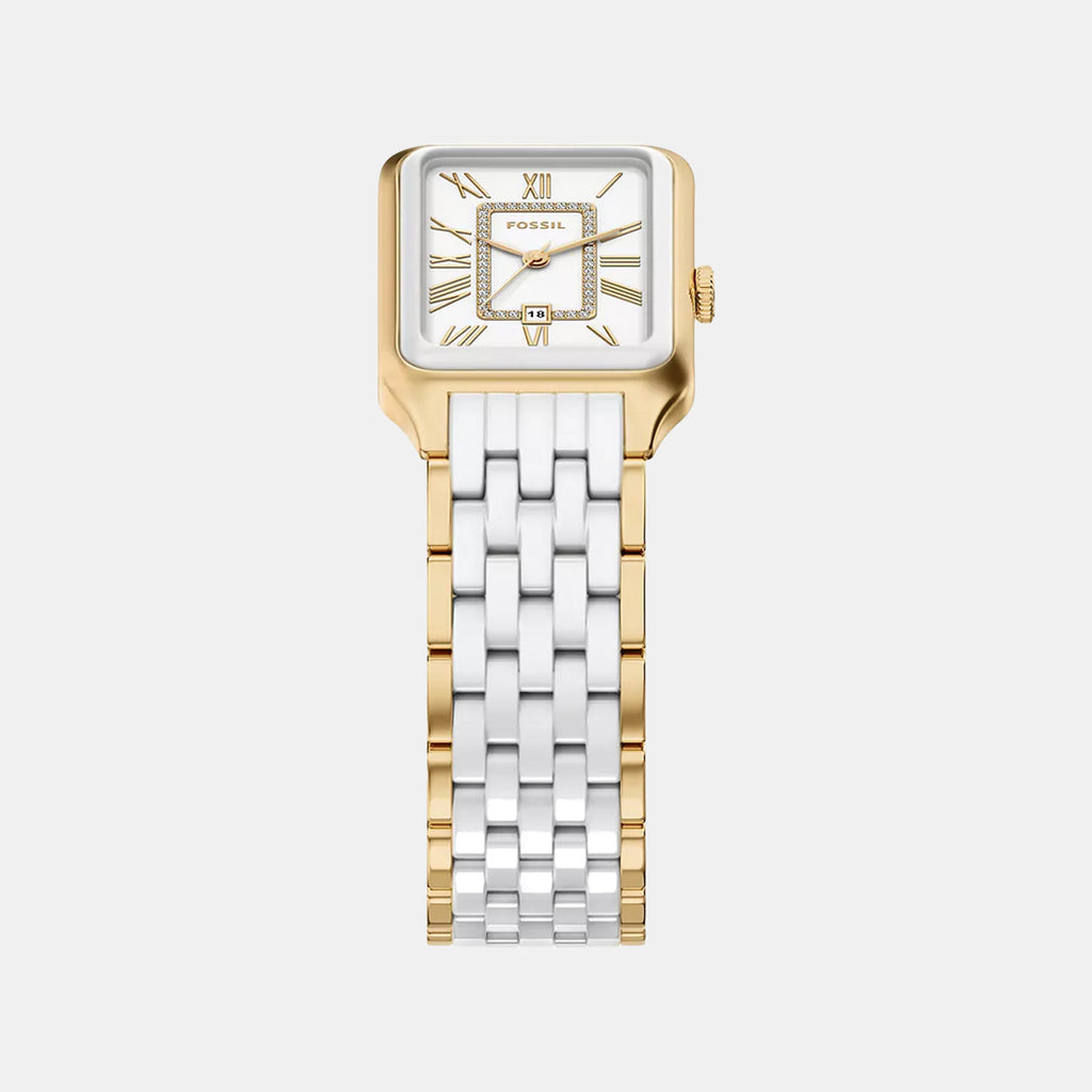 Raquel Women Quartz White Dial Analog Stainless Steel Watch CE1136