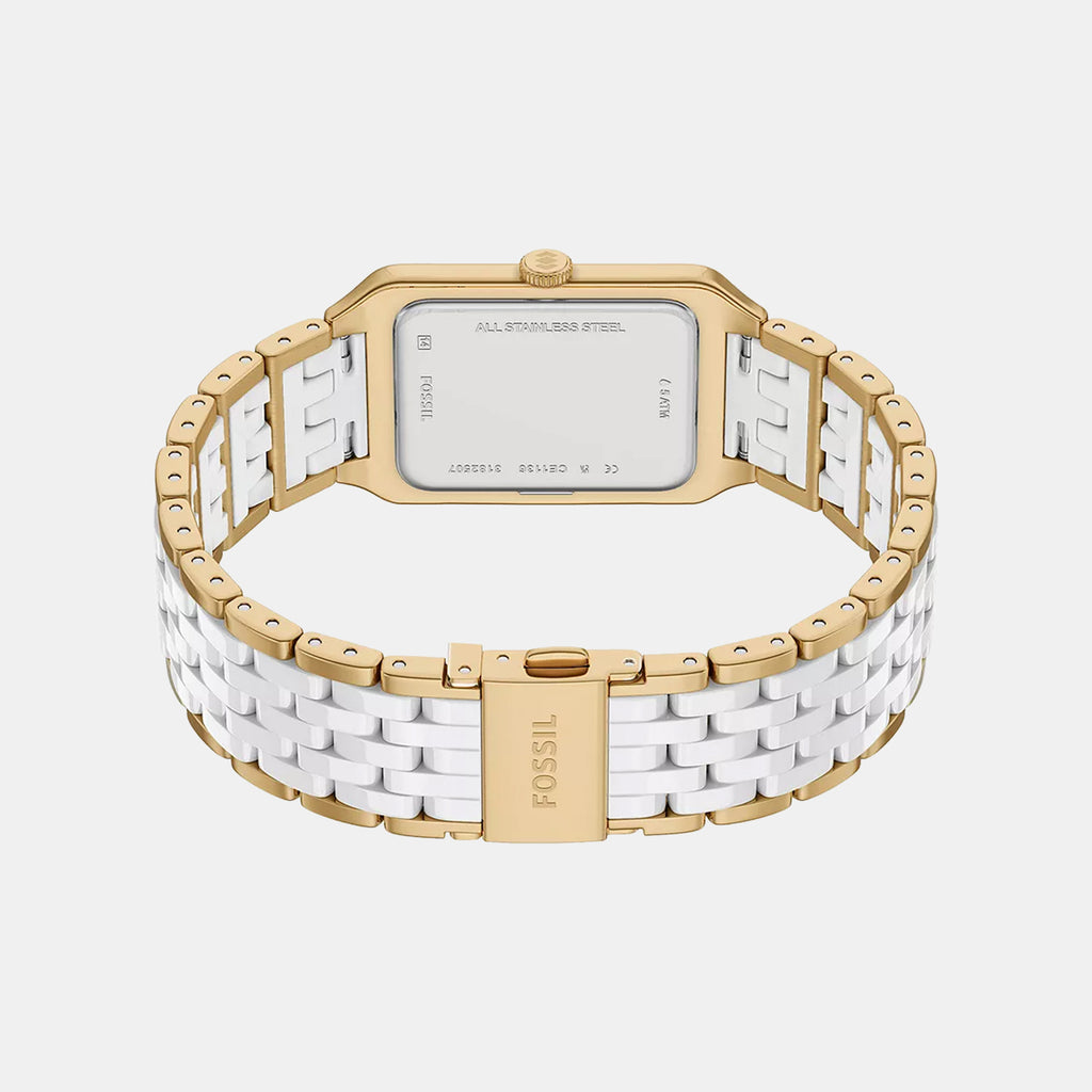 Raquel Women Quartz White Dial Analog Stainless Steel Watch CE1136