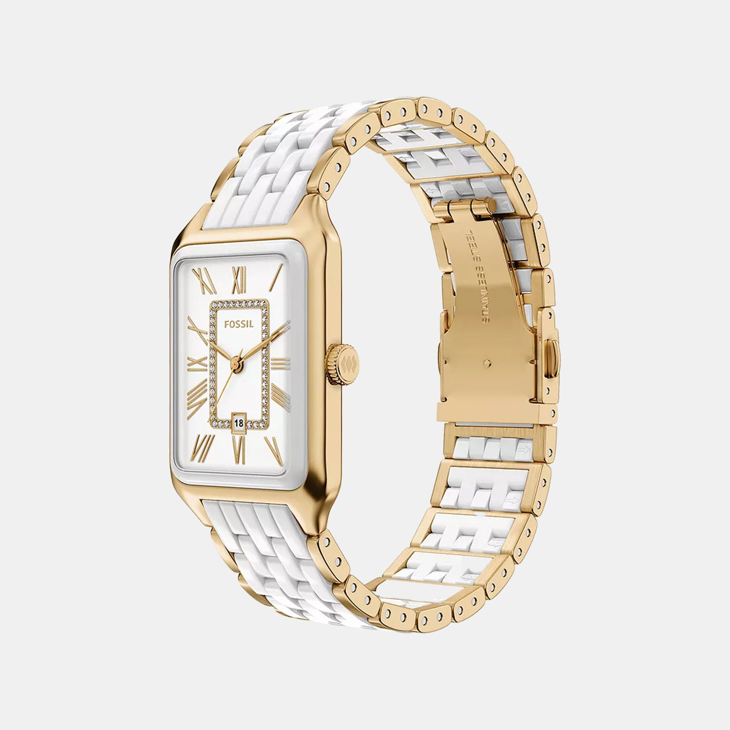 Raquel Women Quartz White Dial Analog Stainless Steel Watch CE1136