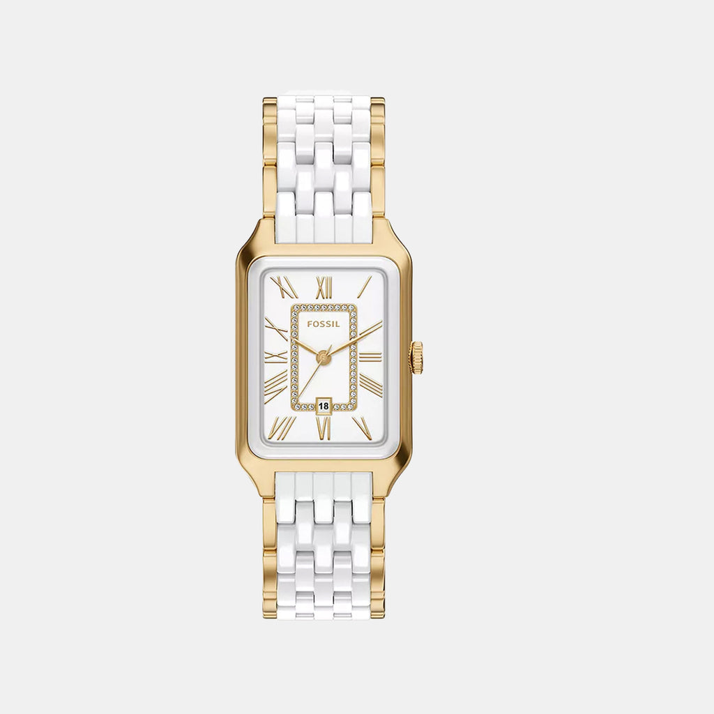 Raquel Women Quartz White Dial Analog Stainless Steel Watch CE1136