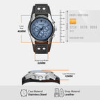 Coachman Men Quartz Blue Dial Chronograph Leather Watch CH2564