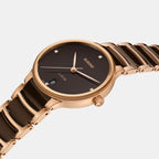 Centrix Women Quartz Brown Dial Analog Ceramic Watch R30038712