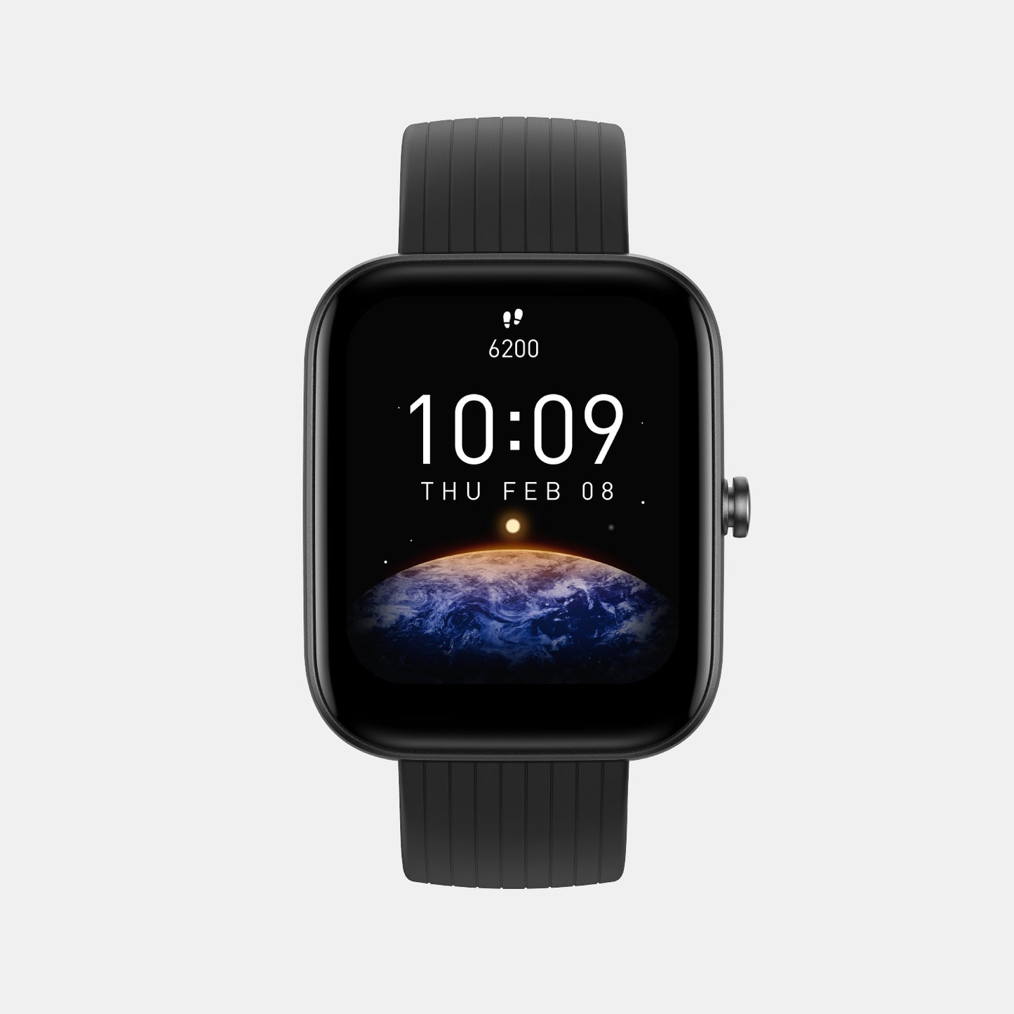 Unisex Processor Black Dial LCD Silicone Watch BIP 3 BLACK