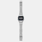 Vintage Unisex Quartz Black Dial Digital Stainless Steel Watch D011