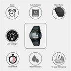 Youth Unisex Quartz Grey Dial Digital Resin Watch D028