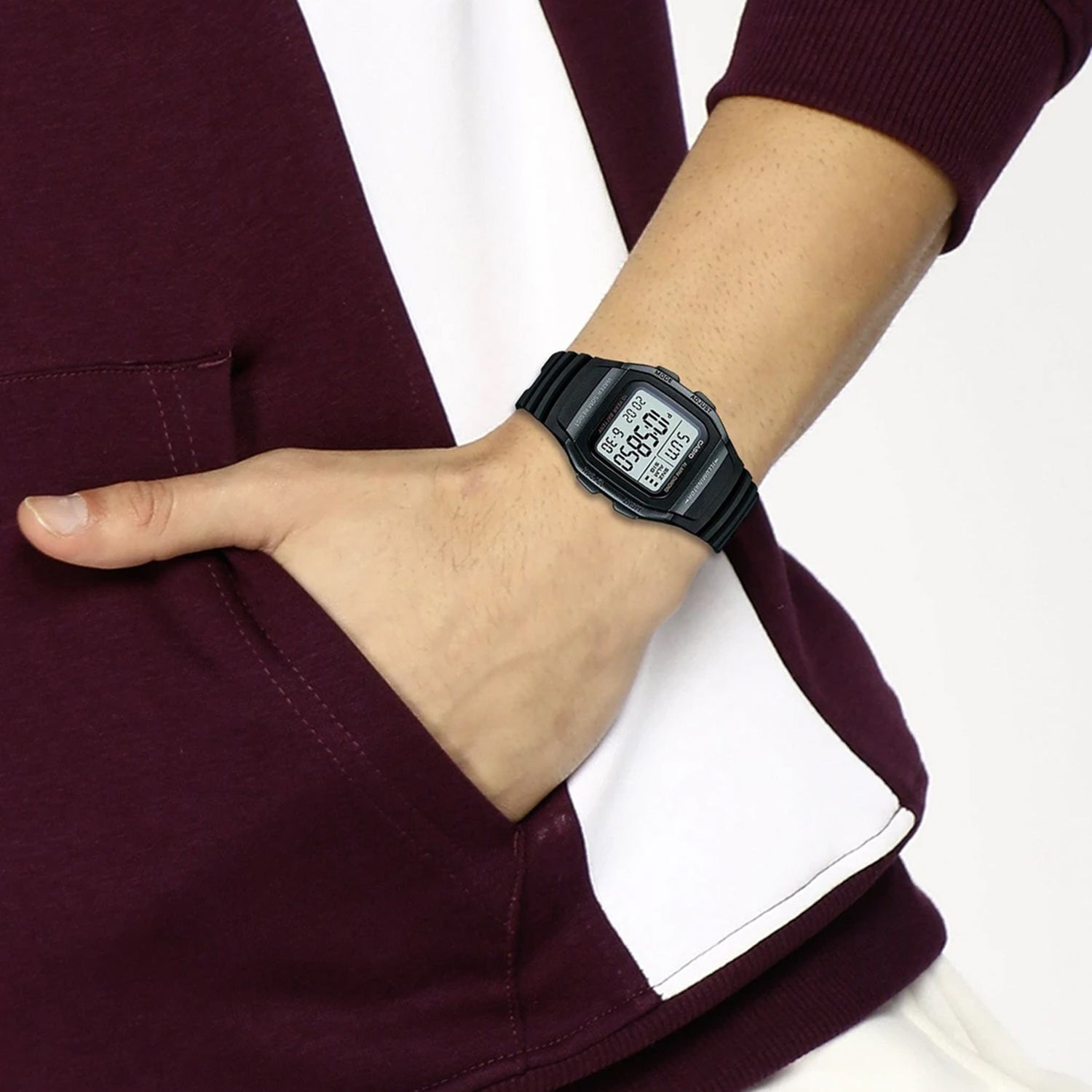 Youth Unisex Quartz Grey Dial Digital Resin Watch D031