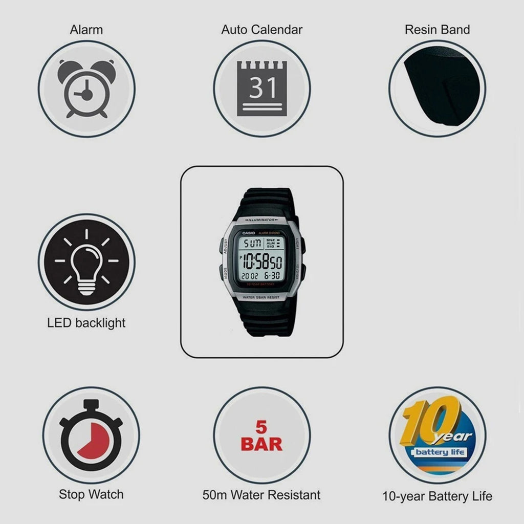 Youth Unisex Quartz Grey Dial Digital Resin Watch D031