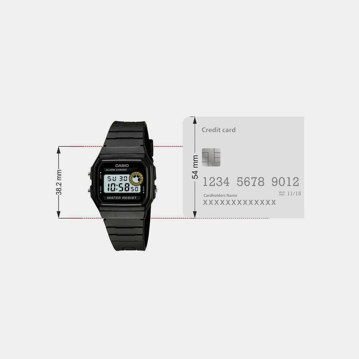 Youth Unisex Quartz Black Dial Digital Resin Watch D052