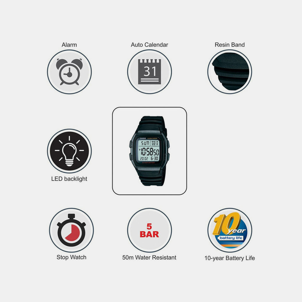 Youth Unisex Quartz Grey Dial Digital Resin Watch D054