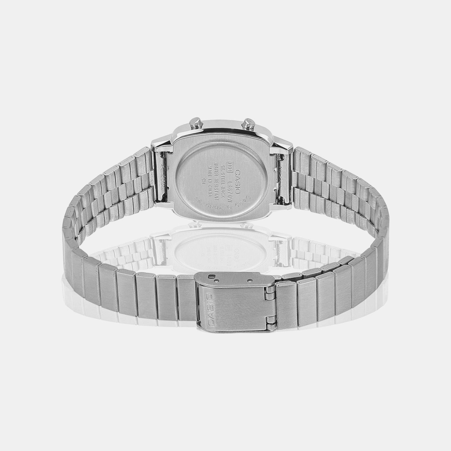 Vintage Women Quartz Black Dial Digital Stainless Steel Watch D089