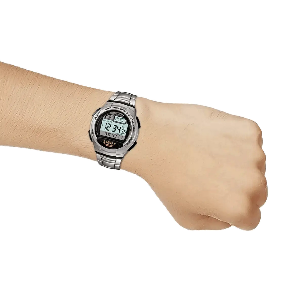 Youth Unisex Quartz Grey Dial Digital Stainless Steel Watch D091