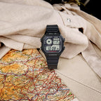 Youth Men Quartz Black Dial Digital Resin Watch D097