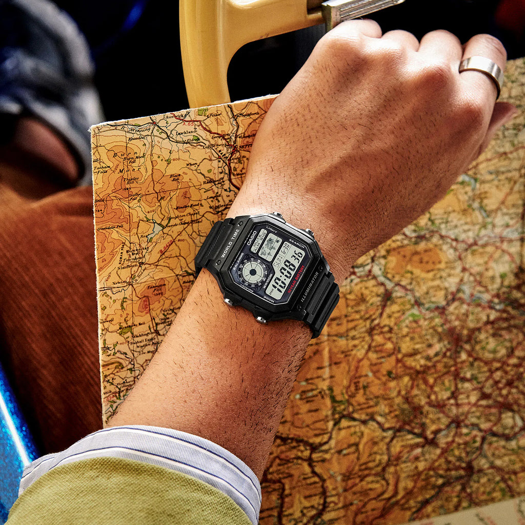 Youth Men Quartz Black Dial Digital Resin Watch D097