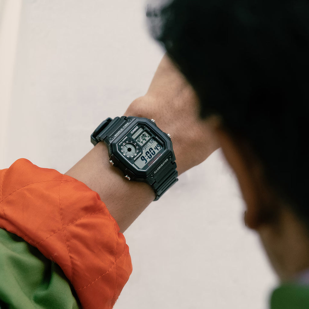 Youth Men Quartz Black Dial Digital Resin Watch D097