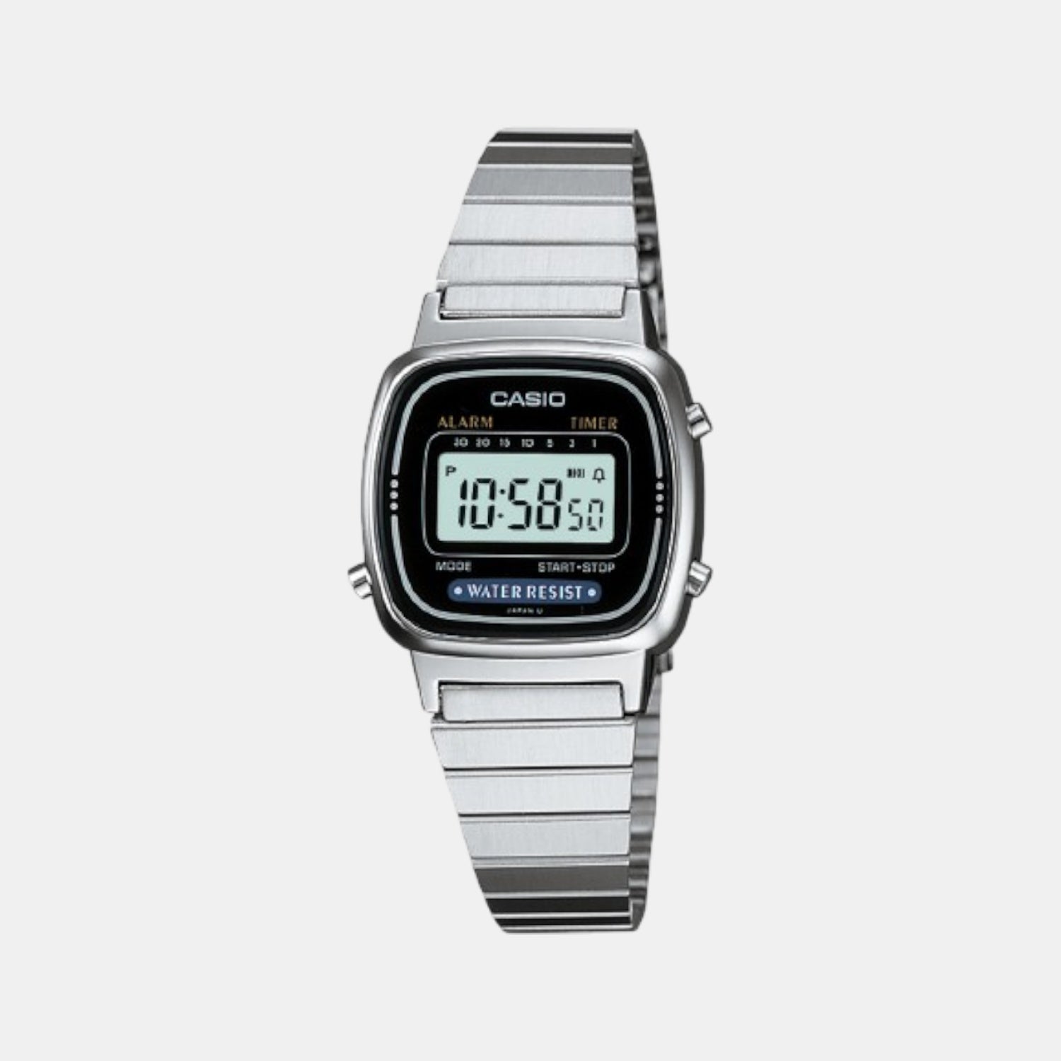 Casio Vintage Women Black Stainless Steel Watch D123 – Just In Time