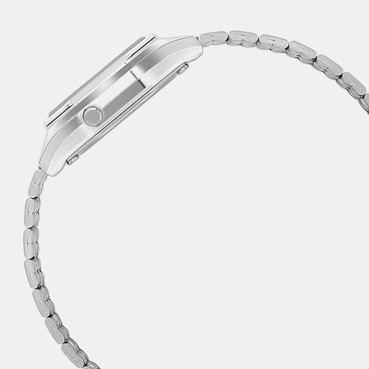 Vintage Women Quartz Black Dial Digital Stainless Steel Watch D125 LA680WA-1DF