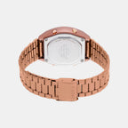 Vintage Unisex Quartz Rose Gold Dial Digital Stainless Steel Watch D128