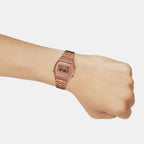 Vintage Unisex Quartz Rose Gold Dial Digital Stainless Steel Watch D128