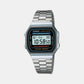 Vintage Unisex Grey Dial Digital Stainless Steel Watch D131 - A168WA-1WDF