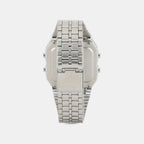 Vintage Unisex Quartz Black Dial Digital Stainless Steel Watch D133