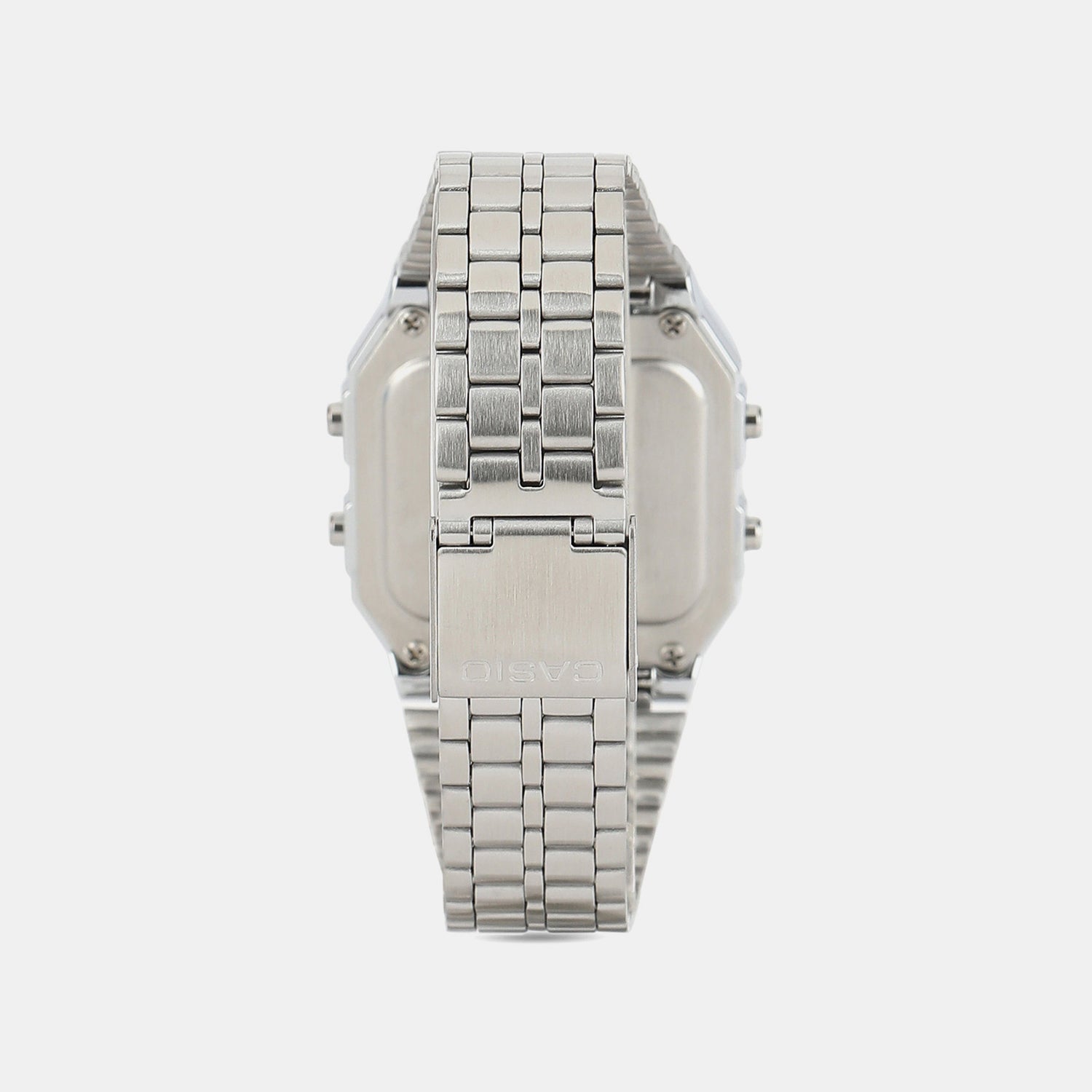 Vintage Unisex Quartz Black Dial Digital Stainless Steel Watch D133