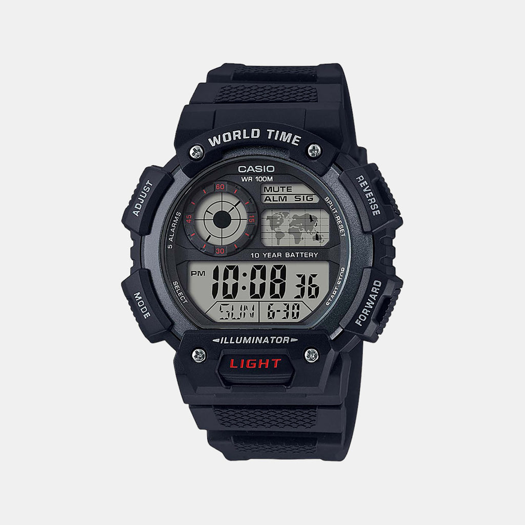 Casio Round Black Digital watch