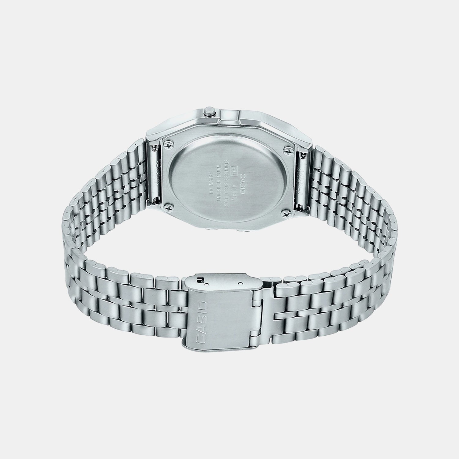 Vintage Unisex Quartz Black Dial Digital Stainless Steel Watch D163
