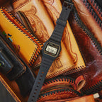 Women Quartz Black Dial Digital Resin Watch D165