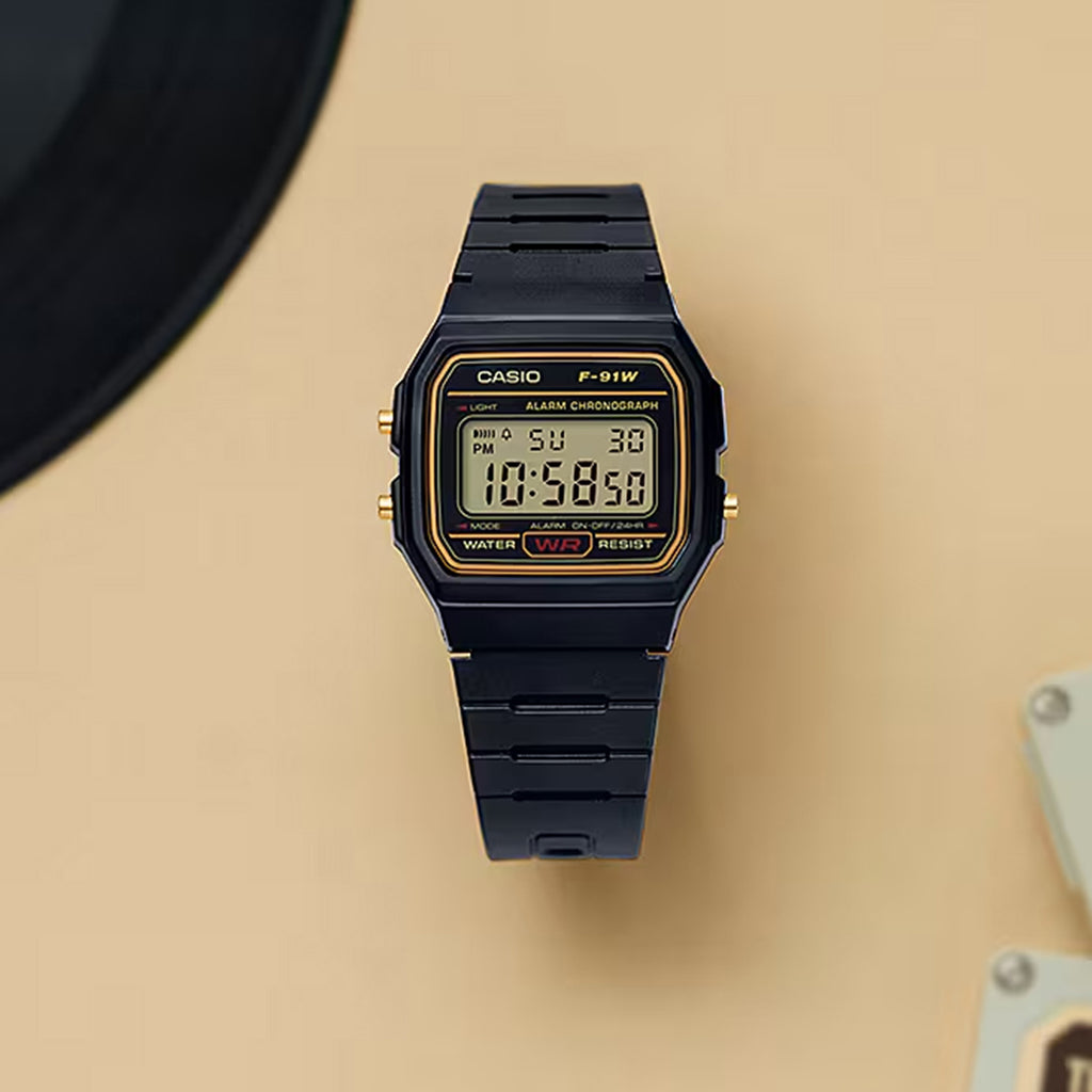 Women Quartz Black Dial Digital Resin Watch D165