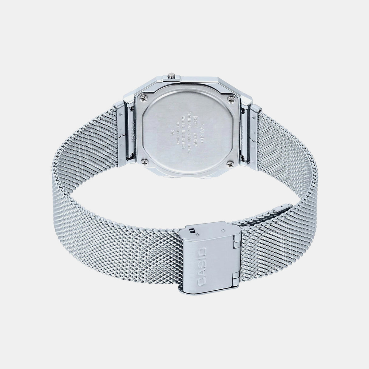 Vintage Unisex Quartz Silver Dial Digital Mesh Watch D170
