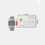 Vintage Unisex Quartz Silver Dial Digital Stainless Steel Watch D170