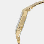 Vintage Unisex Quartz Gold Dial Digital Stainless Steel Watch D171