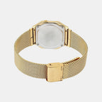 Vintage Unisex Quartz Gold Dial Digital Stainless Steel Watch D171