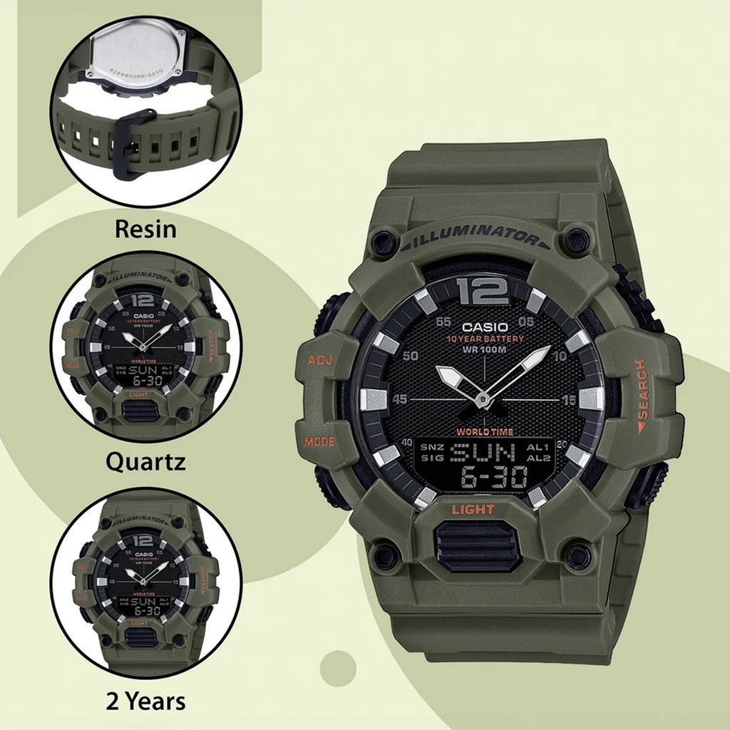 Youth Unisex Quartz Black Dial Analog-Digital Resin Watch D178