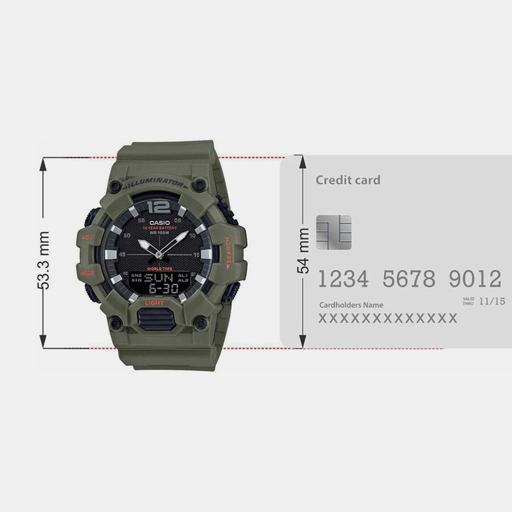 Youth Unisex Quartz Black Dial Analog-Digital Resin Watch D178