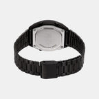 Vintage  Unisex Quartz Black Dial Digital Stainless Steel Watch D180