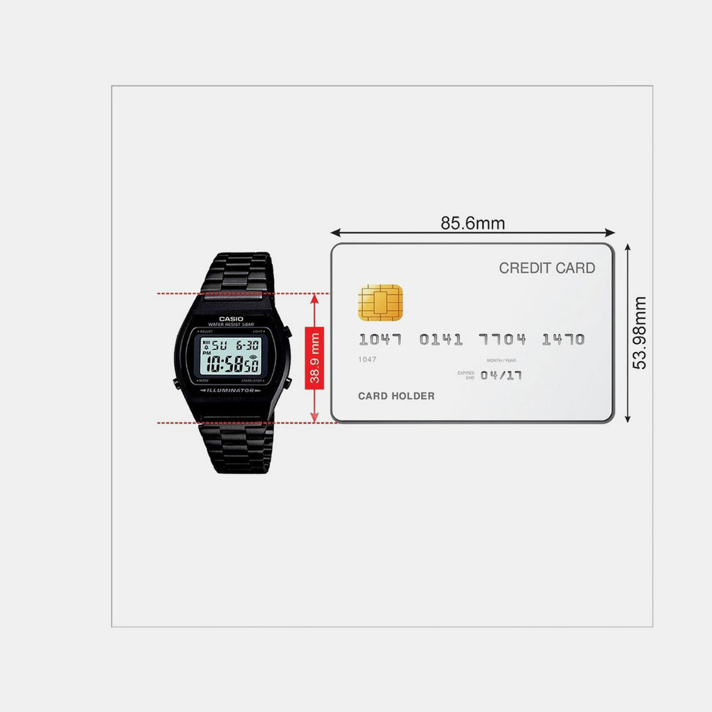 Vintage  Unisex Quartz Black Dial Digital Stainless Steel Watch D180