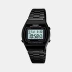 Vintage Unisex Quartz Black Dial Digital Stainless Steel Watch D180
