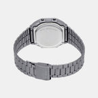 Vintage  Unisex Quartz Black Dial Digital Stainless Steel Watch D181