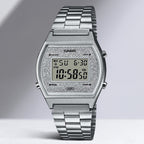 Vintage Unisex Quartz Silver Dial Digital Stainless Steel Watch D186