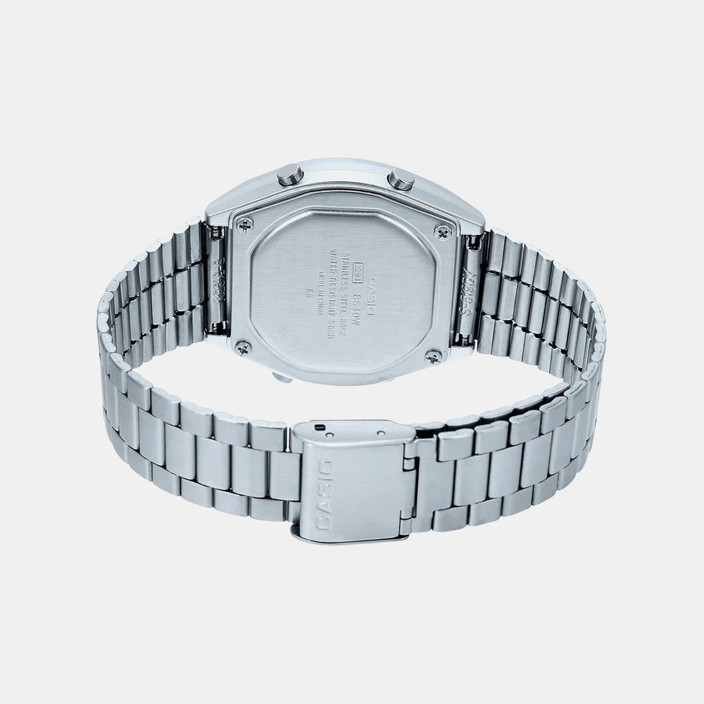 Vintage Unisex Quartz Silver Dial Digital Stainless Steel Watch D186