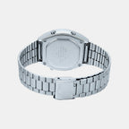 Vintage Unisex Quartz Silver Dial Digital Stainless Steel Watch D186