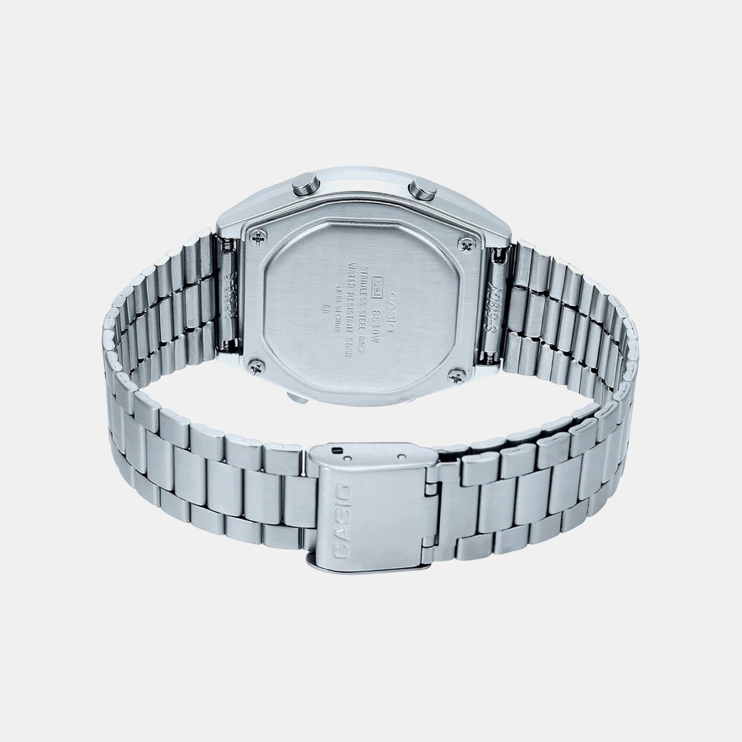 Vintage Unisex Quartz Silver Dial Digital Stainless Steel Watch D186