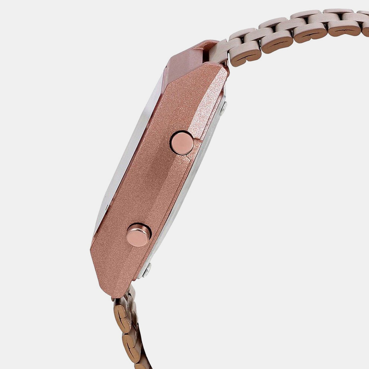 Vintage Unisex Quartz Rose Gold Dial Digital Stainless Steel Watch D187