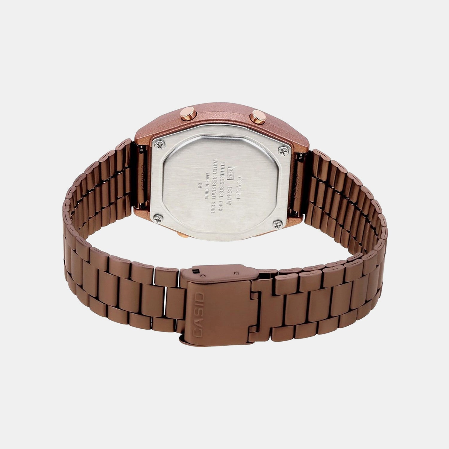 Vintage Unisex Quartz Rose Gold Dial Digital Stainless Steel Watch D187