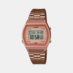 Vintage Unisex Quartz Rose Gold Dial Digital Stainless Steel Watch D187