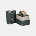 Vintage Unisex Quartz Gold Dial Digital Stainless Steel Watch D188